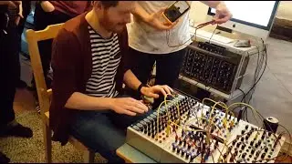 Serge modular synthesizer Whac-A-Mole game