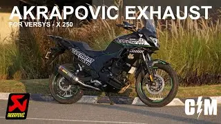 AKRAPOVIC SLIP ON EXHAUST FOR KAWASAKI VERSYS X 250 TEST SOUND | CLEMENT MOTO