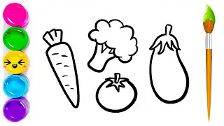 How to draw vegetables | Bolalar uchun oson rasm chizish | Рисование овощей | сурет салып уйрену