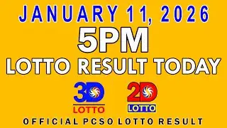 5pm Lotto Result Today Swertres Ez2 PCSO January 11 2026