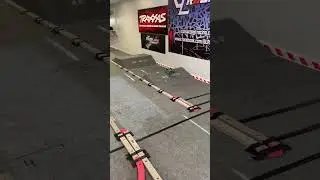 RC racing off-road indoor with a Losi mini-B car