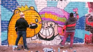 How to make big doodle character in the wall- peruvian streetart