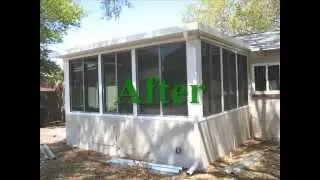 Affordable Energy Solutions Tampa Bay Sunroom Before and After photos
