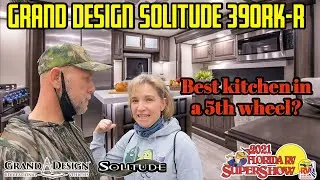 Grand Design Solitude 390RK-R Walkthrough and review | Best kitchen in a 5th wheel?