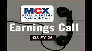 MCX Ltd Earning call for Q3FY26 #Multicommodityexchangeconcall #Mcx @RAJARSHISHOME