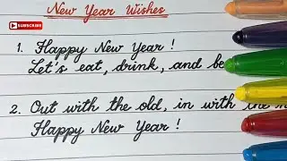 Cursive Writing Practice | Neat Cursive Handwriting | New Year Wishes