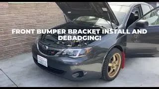 FRONT BUMPER BRACKET INSTALL AND DEBADGING!!!