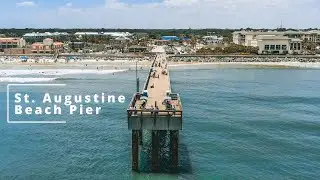 St. Augustine Beach Pier in Florida - 4K Drone Footage - Magee Aerial Media