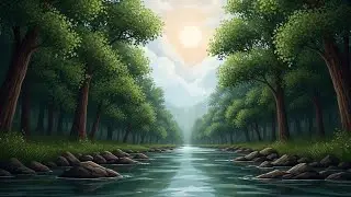 Flowing Stream River 🌊 Gentle Nature Sounds for Sleep, Focus, and Serenity #1488