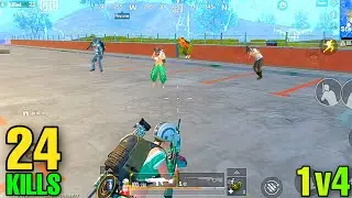 24 KILLS SOLO VS SQUAD RUSH GAMEPLAY | BEST MATCH OF THIS SEASON | PUBG MOBILE LITE