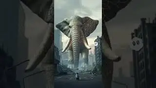 Cat Awakens the Stone Elephant! #StoneElephantAwakens #EpicRise #RealisticStyle 🐱🐘⚡