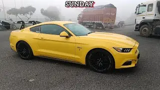 MUSTANG GT💛 AA GYI SUNDAY RIDE PE 🔥💀#vlog #vlogging #vlogger #souravjoshivlogs #trend