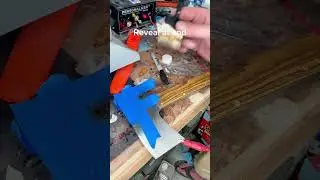 Etching this tomahawk for final touch. #workfromhome #bladesmith #knifemaking #diy #epoxy #wood