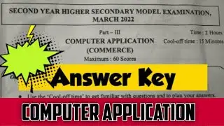 PLUS TWO COMPUTER APPLICATION MODEL EXAM ANSWER KEY 2022 / PLUS LEARN