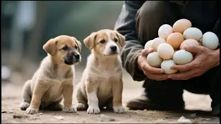 Dogs eat lots of eggs, their fur becomes smooth