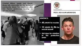 Asa Peck's SENTENCING HEARING for the rape and murder of Chantell Wilkes, January 12, 2026