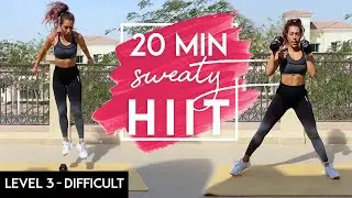 20 MIN 🔥 SWEATY HIIT Workout | HOME WORKOUT | Dumbbells