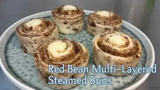 Red Bean Multi Layered Steamed Buns