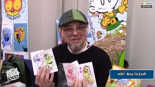 Art Baltazar Live Sketching Hulk, Spider-Man, Chewbacca, Human Torch in Artist's Alley at NYCC 2025