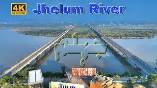 Jhelum river 4k Drone Aerial Footage