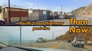 Driving up the PCH post-Palisades Fire, 360 degree video