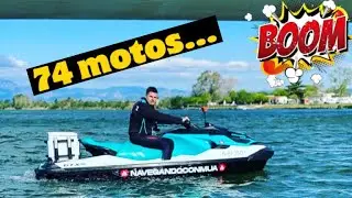 Surcando el rio Ebro en Moto de agua