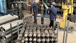 HCIC-24 years hydraulic cylinder manufacturing-sand blasting