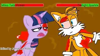 Tails vs. Twilight with healthbars 