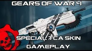 Gears of War 4 TCA WEAPON SKIN GAMEPLAY EXCLUSIVE!!