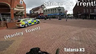 POLICE..! EVERYWHERE IN HANLEY (STOKE ON TRENT) UK TALARIA X3 E-BIKE URAN RIDE.