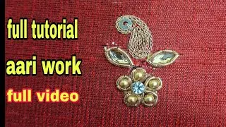 Simple aari thread work blouse #designs  step by step #aariwork #embroidery #maggamwork  #tutorial 
