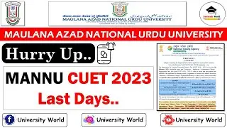 Manuu Cuet Admission 2023-24 || Manuu UG Course Full Details CUET Entrance Test || @UniversityWorld