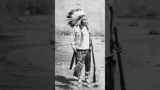 Chief Joseph Posing With His Rifle on The Colville Indian Reservation #history #wildwest #usa