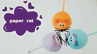 cute paper rat/easy paper mouse/paper mice tutorial step by step/#shorts