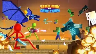 Stickman vs Craftsman All Levels Gameplay - Walkthrough Part 1 max Lv 1-7