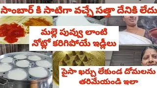 పైసా ఖర్చు లేకుండ దోమలను తరిమేయండి ఇలా🤔సాంబార్ కి సాటిగా వచ్చే సత్తా దేనికి లేదండి😋😋మల్లెపూవుఇడ్లీలు
