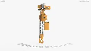 Mobile Electric Chain Hoist with Trolley 3D model by 3DModels.org