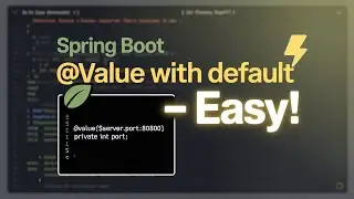 Spring Boot @Value Annotation with Default Value - Stop Hardcoding Your Values!