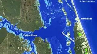 NOAA Sea Level Rise Viewer Animation - Marineland 0-6ft SLR