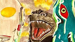 Godzilla vs Hedora vs Ultraman stop motion (part 1)