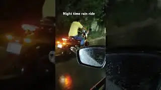 Night time rain ride#trending #travel #ytshorts #triumph #rain #guntur