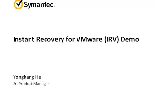 NetBackup Instant Recovery for VMware Demo by Yongkang