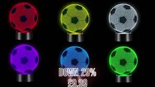 3D Illusion Night Lamp,  Football  Easter Gifts for Kids   
