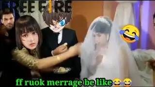 Ruok ff merrage be like😂😂 . Ruok ff be like funny . Ruok ff be like funny meme