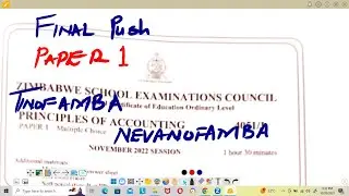 ZIMSEC O'LEVEL PRINCIPLES OF ACCOUNTS  NOVEMBER 2022 PAPER 1