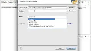 Creating Python projects and modules (source files) using Eclipse with PyDev