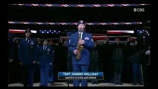 Johnny Holliday of United States Air Force National Anthem 2019 National Championship