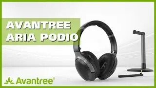 aptX-HD Bluetooth 5.0 Headset with Mic & Charging Stand - 2020 Avantree Aria Podio