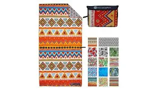 ECCOSOPHY Microfiber Beach Towel - Quick Dry Pool Towels 71x35 inches Oversized Travel Towel - Ligh