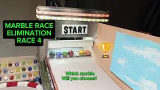 MARBLE RACE ELIMINATION RACE 4. MARBLE RUN. MARBLES BATTLE IT OUT. BILLES. 